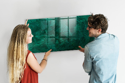 Glass dry erase board magnetic Emerald wall