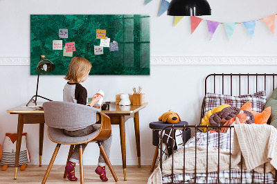 Glass dry erase board magnetic Emerald wall