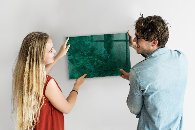 Glass dry erase board magnetic Emerald wall