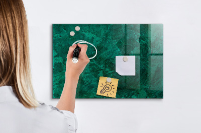 Glass dry erase board magnetic Emerald wall