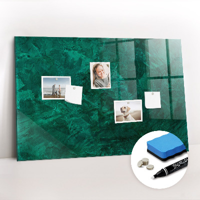 Glass dry erase board magnetic Emerald wall