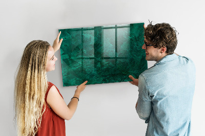 Glass dry erase board magnetic Emerald wall