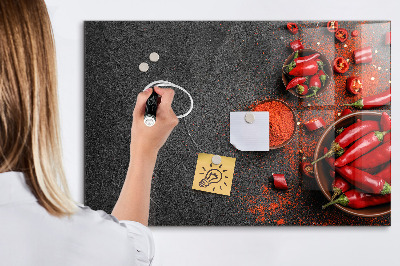 Glass dry erase board magnetic Red peppers