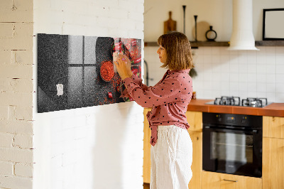 Glass dry erase board magnetic Red peppers