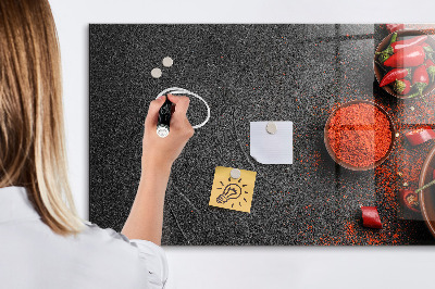 Glass dry erase board magnetic Red peppers