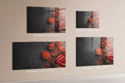 Glass dry erase board magnetic Red peppers