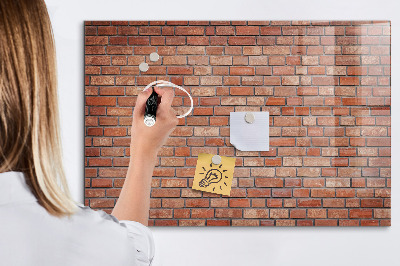 Glass dry erase board magnetic Brick wall