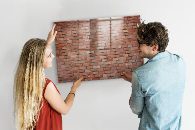 Magnetic board with magnets Brick wall