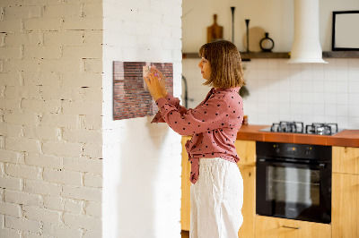 Magnetic board with magnets Brick wall