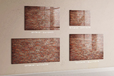 Glass dry erase board magnetic Brick wall