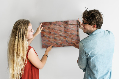 Glass dry erase board magnetic Brick wall