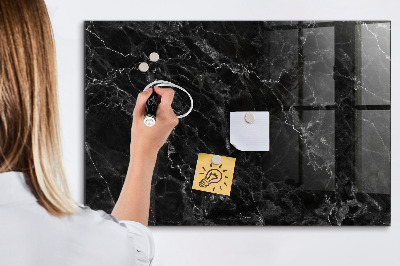 Magnetic board with magnets Dark marble