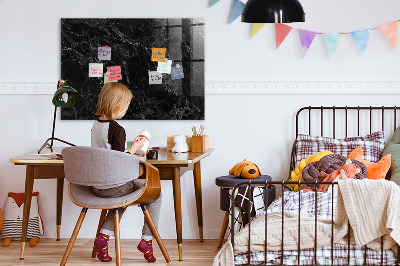 Magnetic board with magnets Dark marble