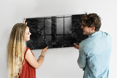 Magnetic board with magnets Dark marble