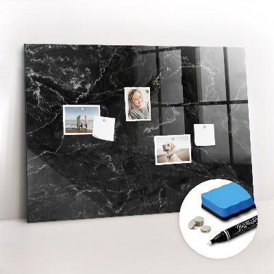 Magnetic marker board Black marble