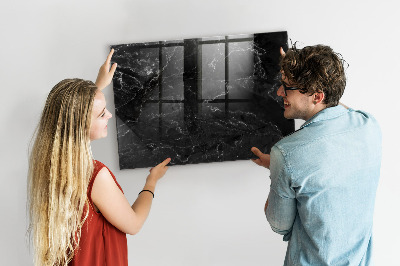 Magnetic marker board Black marble