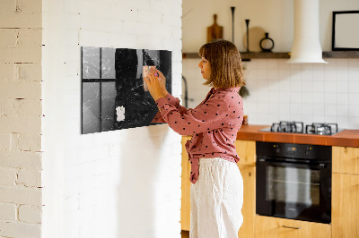 Magnetic marker board Black marble