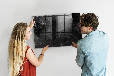Magnetic marker board Black marble