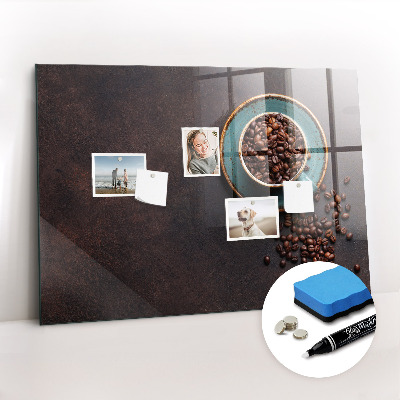 Glass dry erase board magnetic Cup of coffee