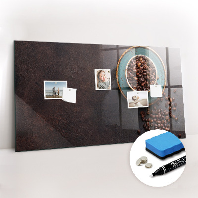 Glass dry erase board magnetic Cup of coffee