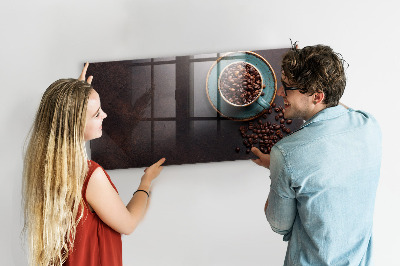 Glass dry erase board magnetic Cup of coffee