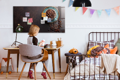 Glass dry erase board magnetic Cup of coffee