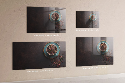 Glass dry erase board magnetic Cup of coffee