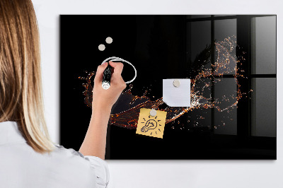 Magnetic marker board Spilled drink