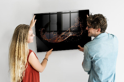 Magnetic marker board Spilled drink