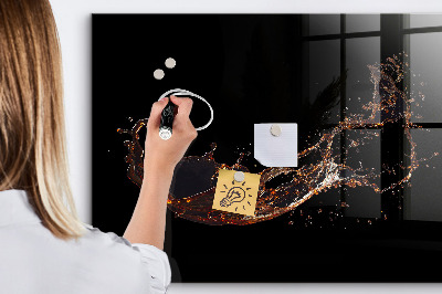 Magnetic marker board Spilled drink