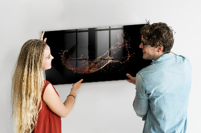 Magnetic marker board Spilled drink