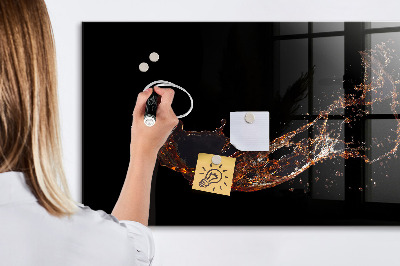 Magnetic marker board Spilled drink