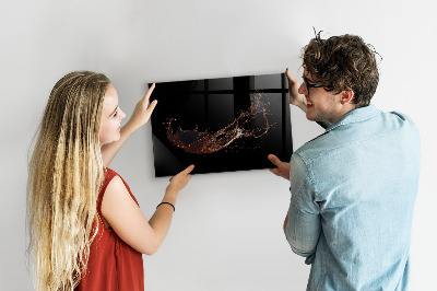 Magnetic marker board Spilled drink