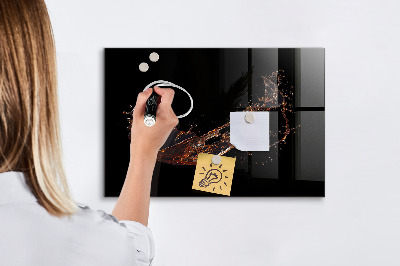 Magnetic dry erase board Spilled drink