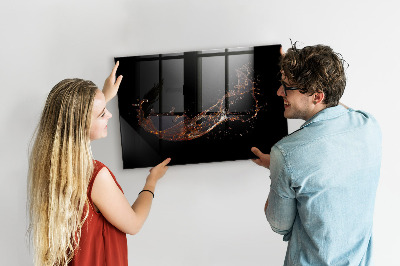 Magnetic marker board Spilled drink