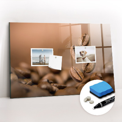 Glass dry erase board magnetic Coffee beans