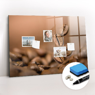 Glass dry erase board magnetic Coffee beans