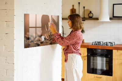 Glass dry erase board magnetic Coffee beans