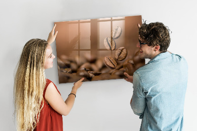 Glass dry erase board magnetic Coffee beans