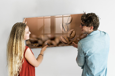 Glass dry erase board magnetic Coffee beans