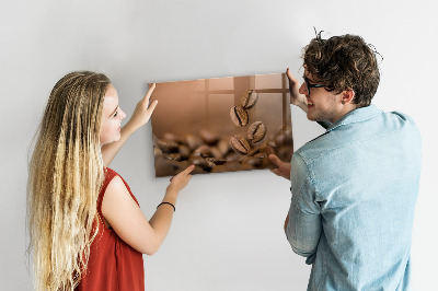 Glass dry erase board magnetic Coffee beans