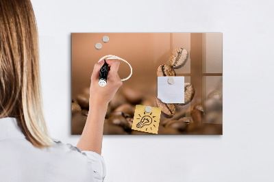 Glass dry erase board magnetic Coffee beans