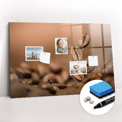 Glass dry erase board magnetic Coffee beans