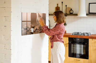 Glass dry erase board magnetic Coffee beans