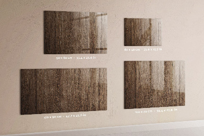 Magnetic glass board Dark wood