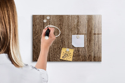 Magnetic glass board Dark wood