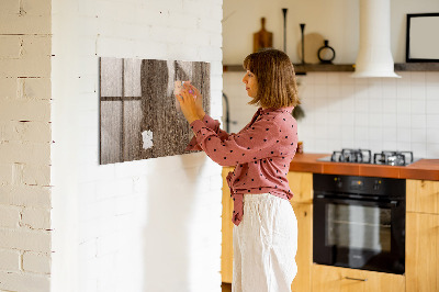 Magnetic glass board Dark wood