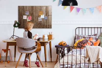 Magnetic glass board Dark wood