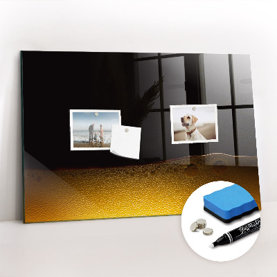 Glass dry erase board magnetic Orange juice
