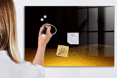 Glass dry erase board magnetic Orange juice